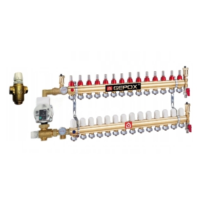 Rozdzielacz 14 z Grupą Pompową WILO do Podłogówki ATM566